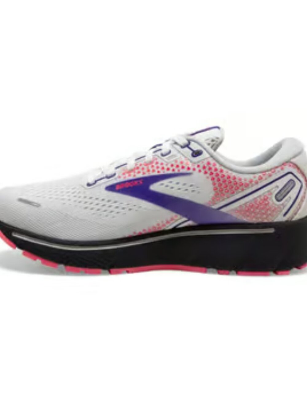 Brooks Women's White Purple Ghost 14 Mesh Athletic Running Shoes Size 7.5